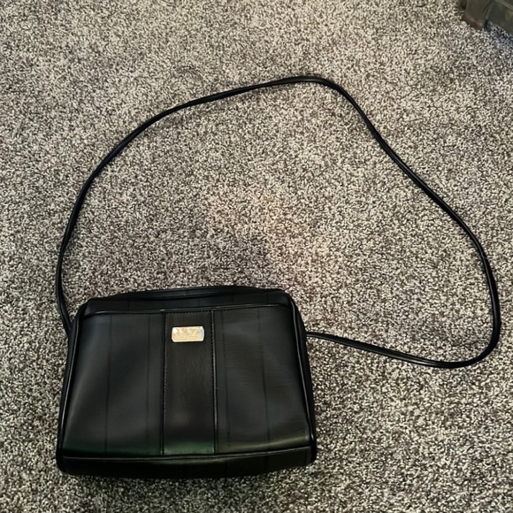 Liz Claiborne Black Leather Crossbody Bag